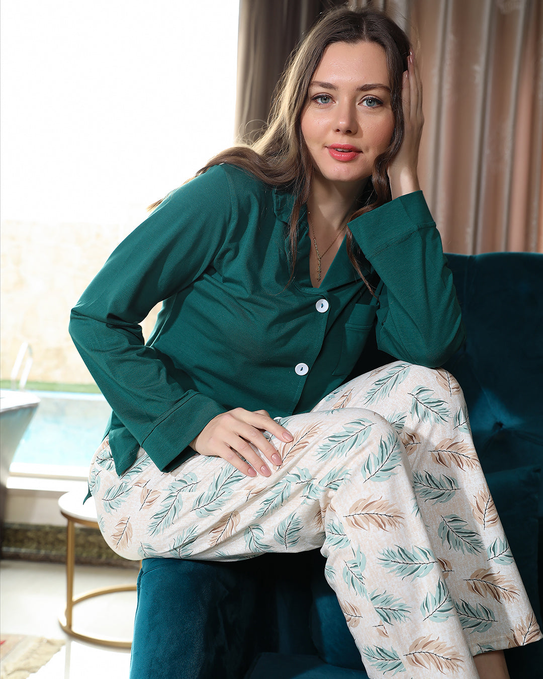 Classic Feather Cotton Pajamas