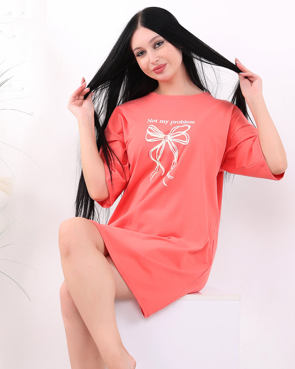 Cotton Bow Nightshirt