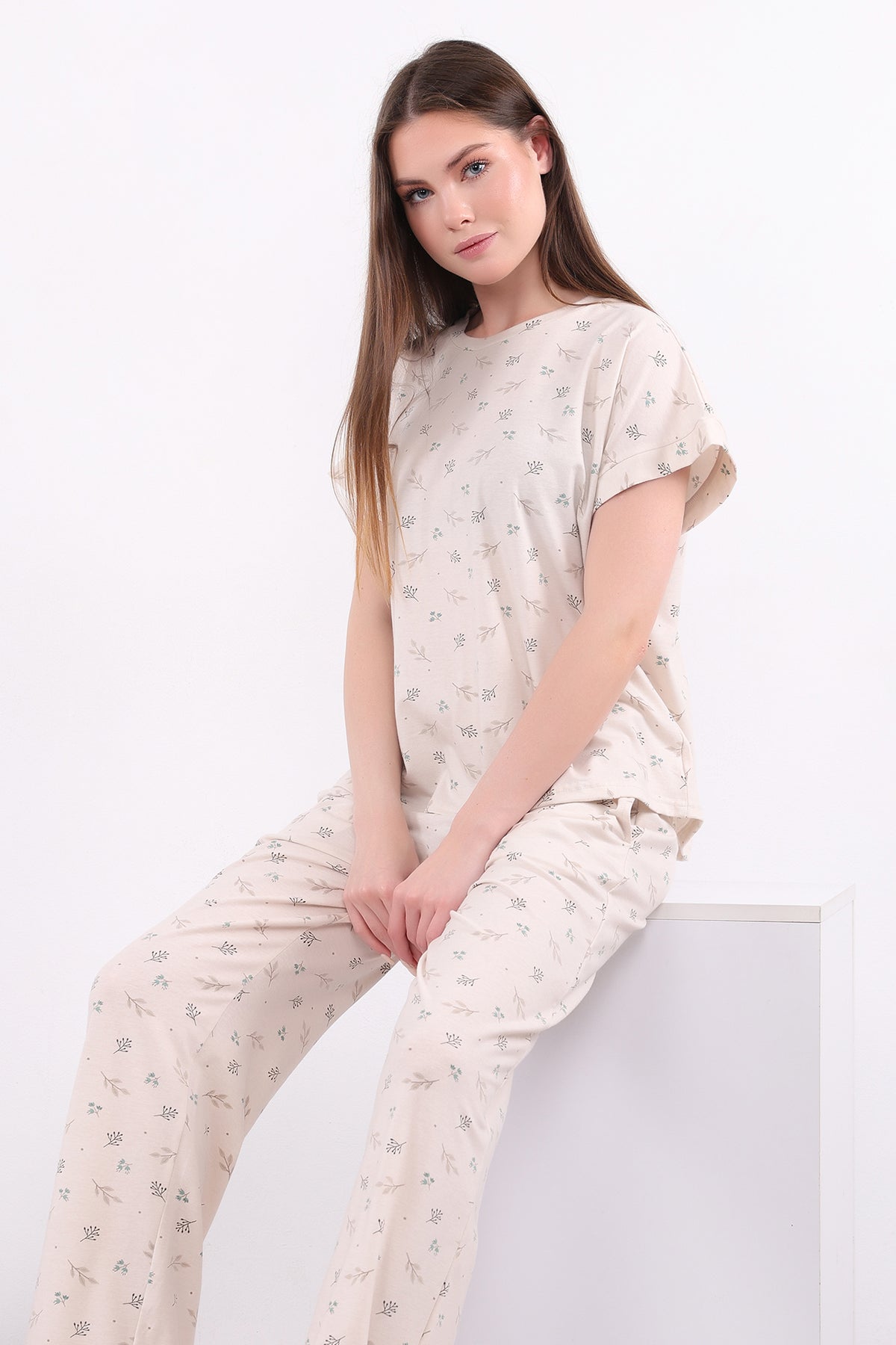 Delicate Print Cotton Pajama