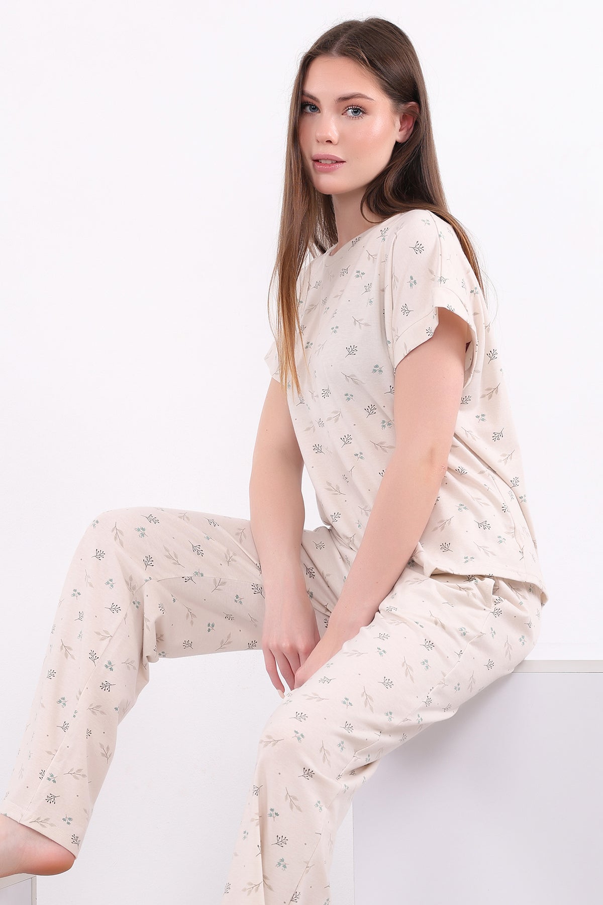 Delicate Print Cotton Pajama