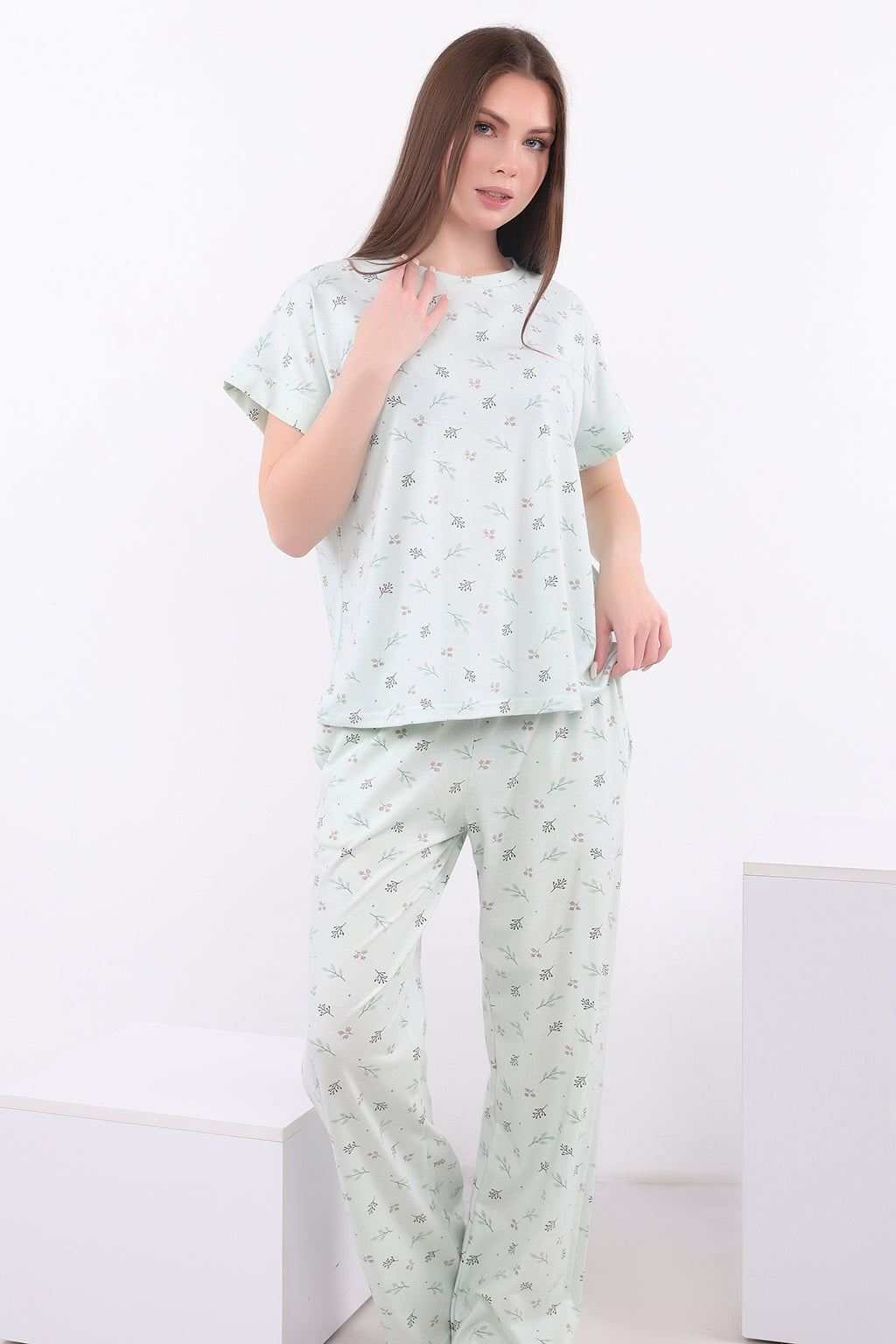 Delicate Print Cotton Pajama
