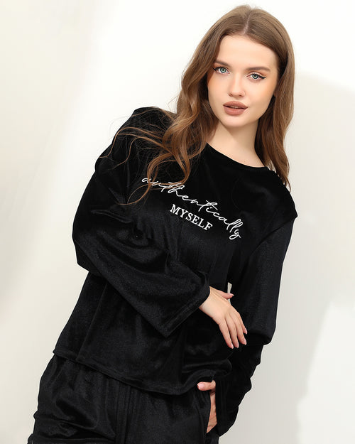 "Authentically Myself" Light Velvet Pajama