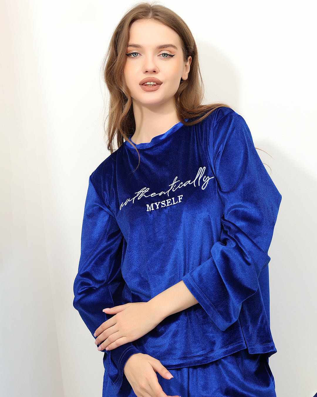 "Authentically Myself" Light Velvet Pajama