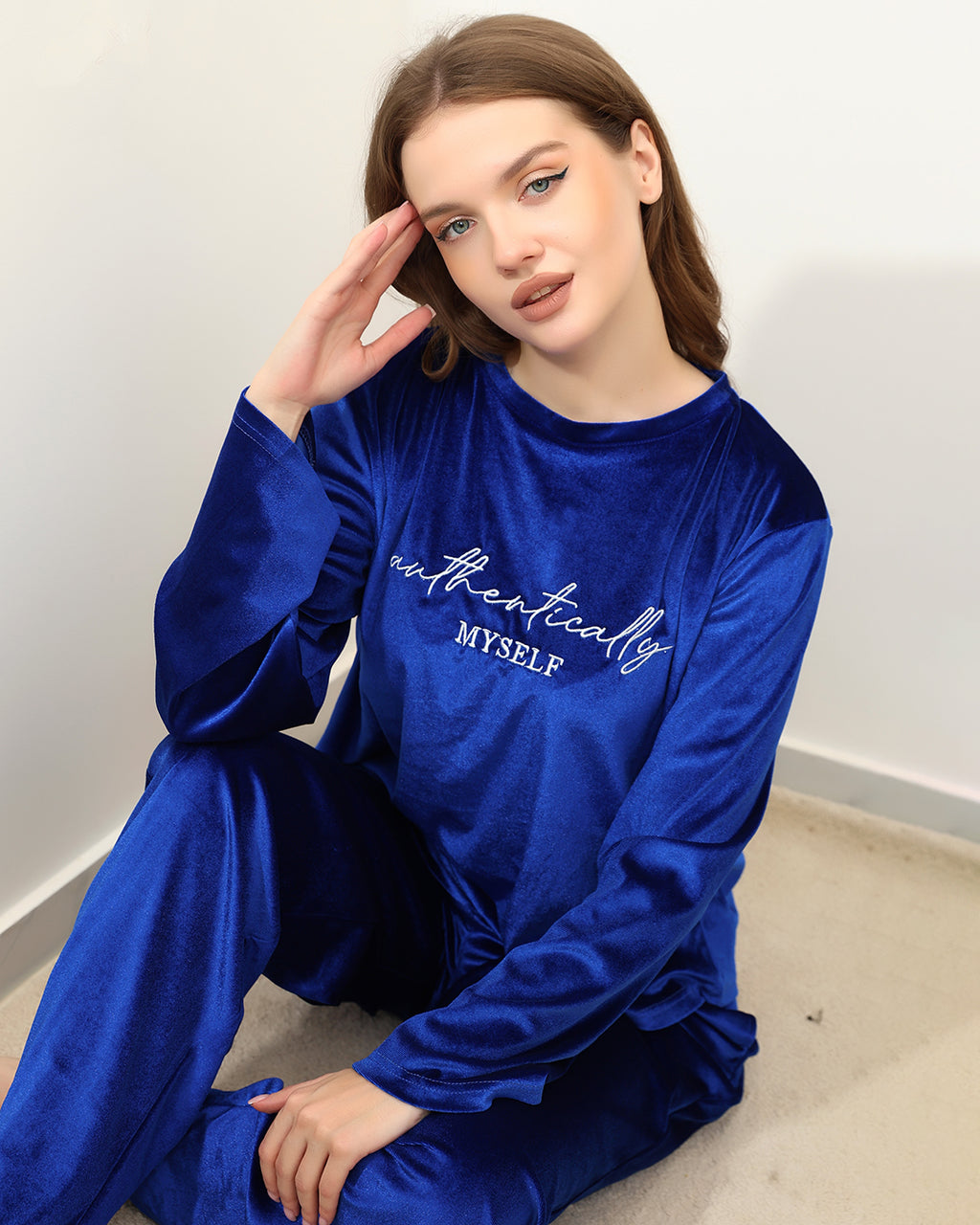 "Authentically Myself" Light Velvet Pajama