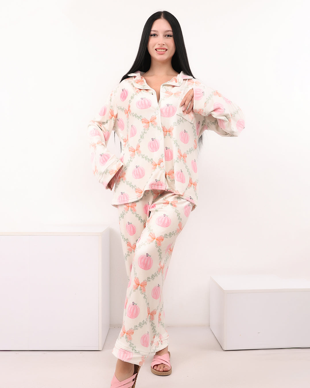 Pink Pumpkin Velvet Pajama