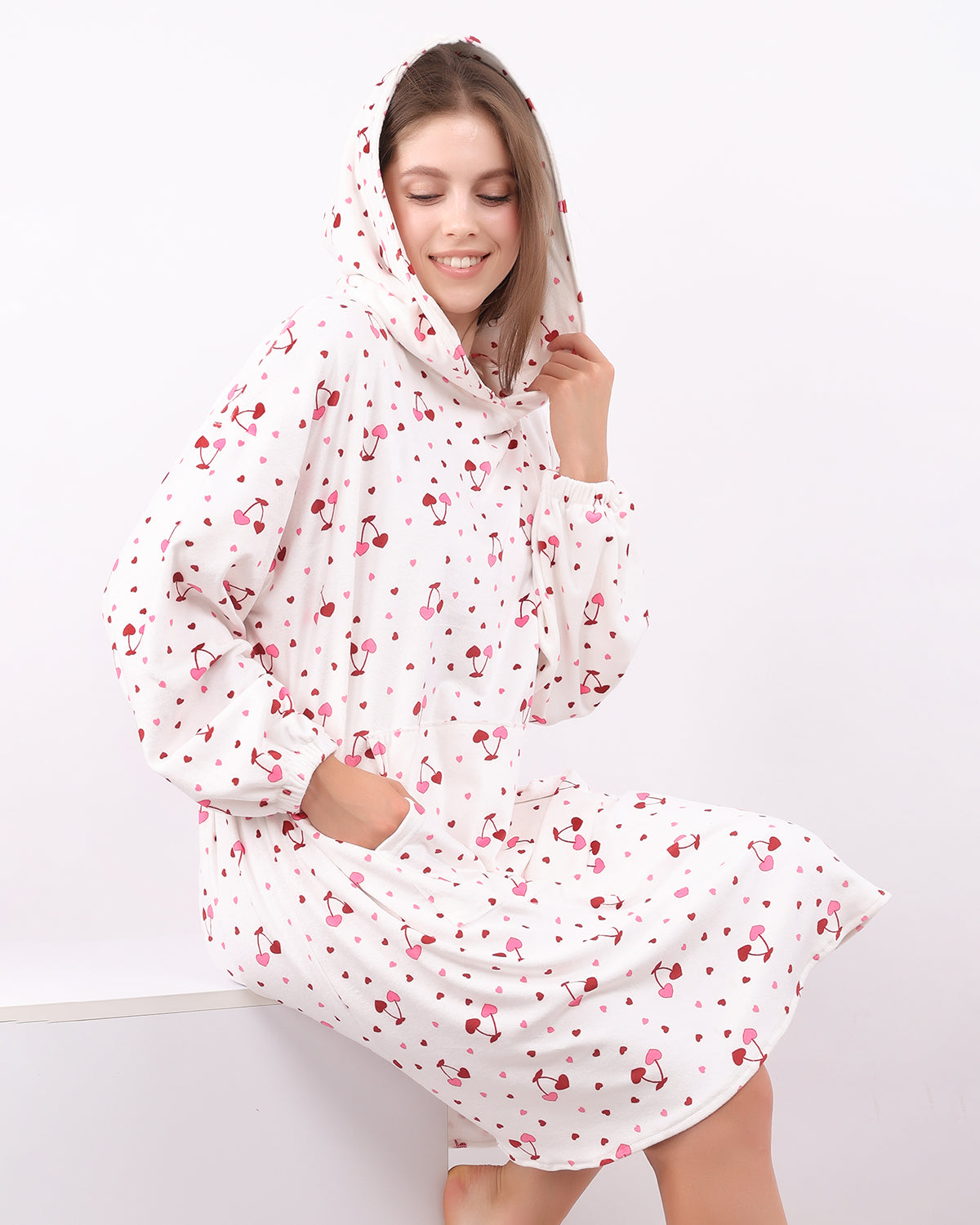 Cherry Whisper Velvet Hoodie