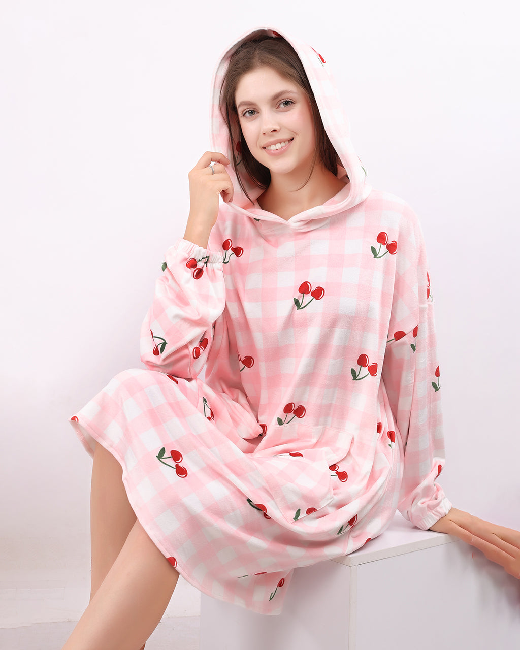 Sweet Cherry Velvet Hoodie