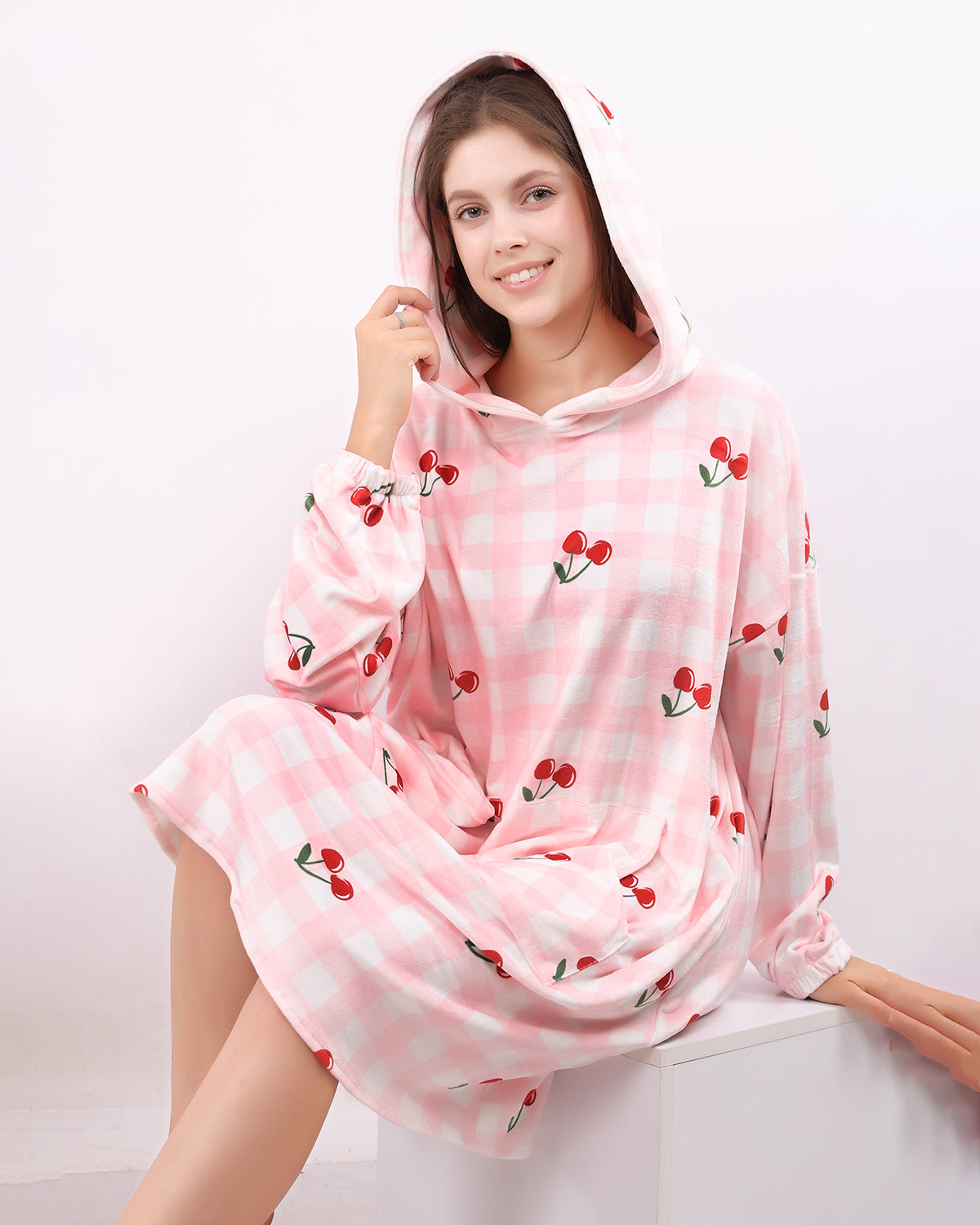Sweet Cherry Velvet Hoodie