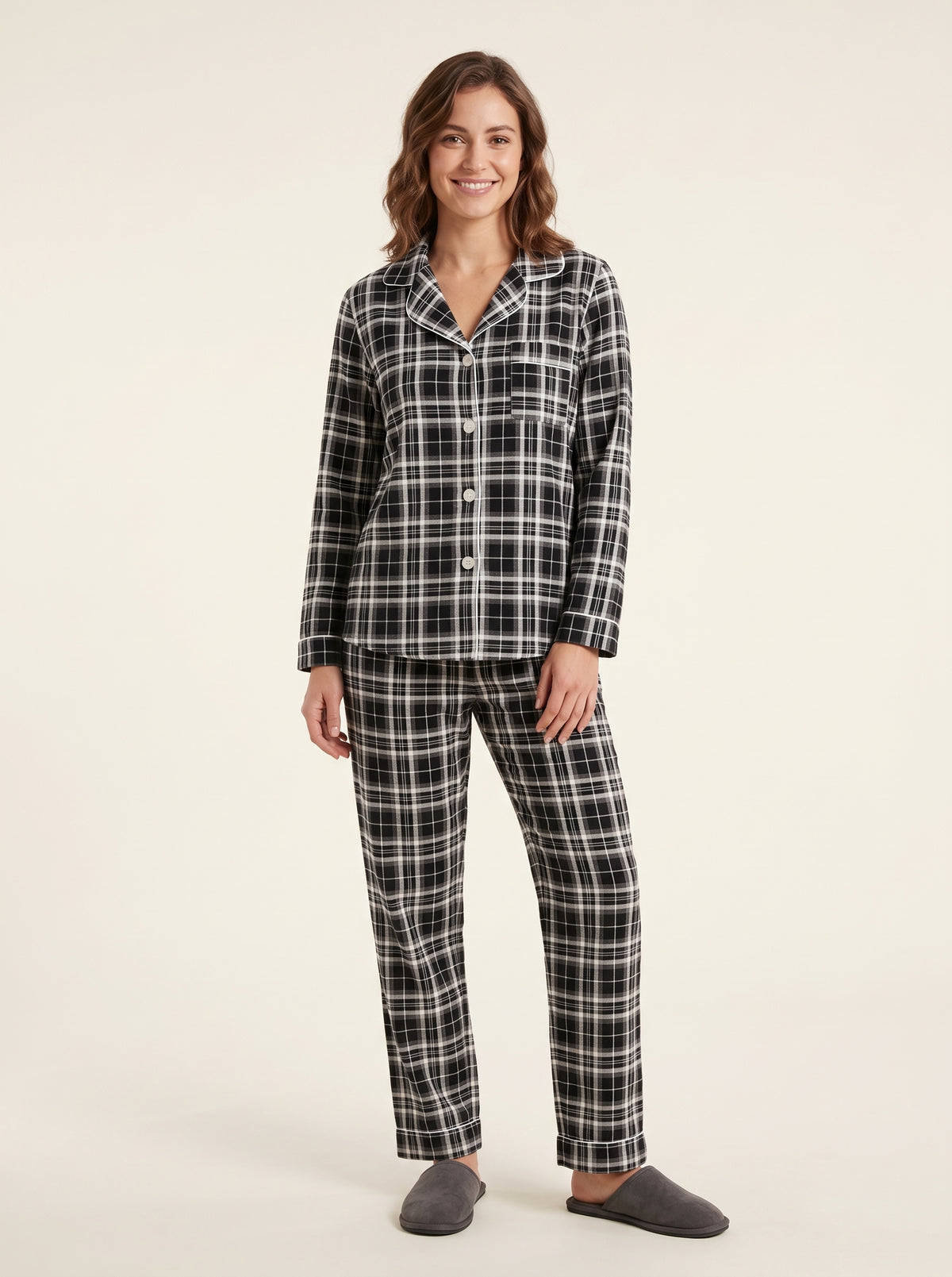 Classic Plaid Velvet Pajama