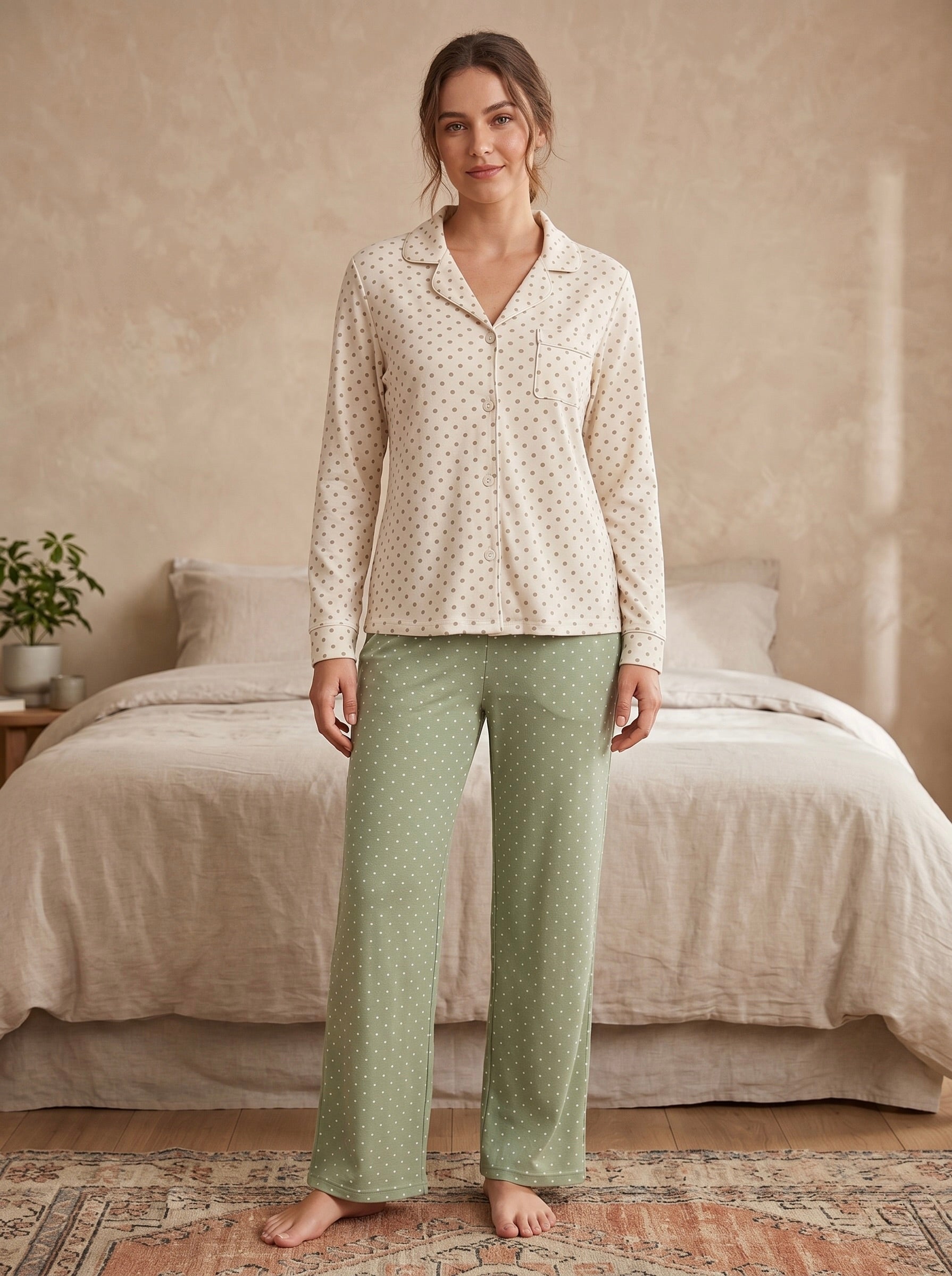 Classic Polka Dot Cotton Pajama