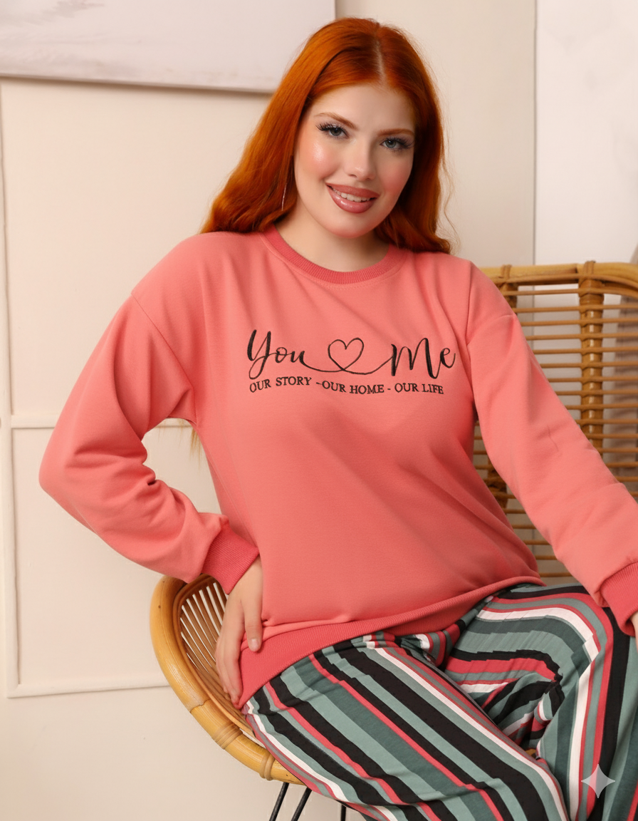 "You ♡ Me" Melton Pajama