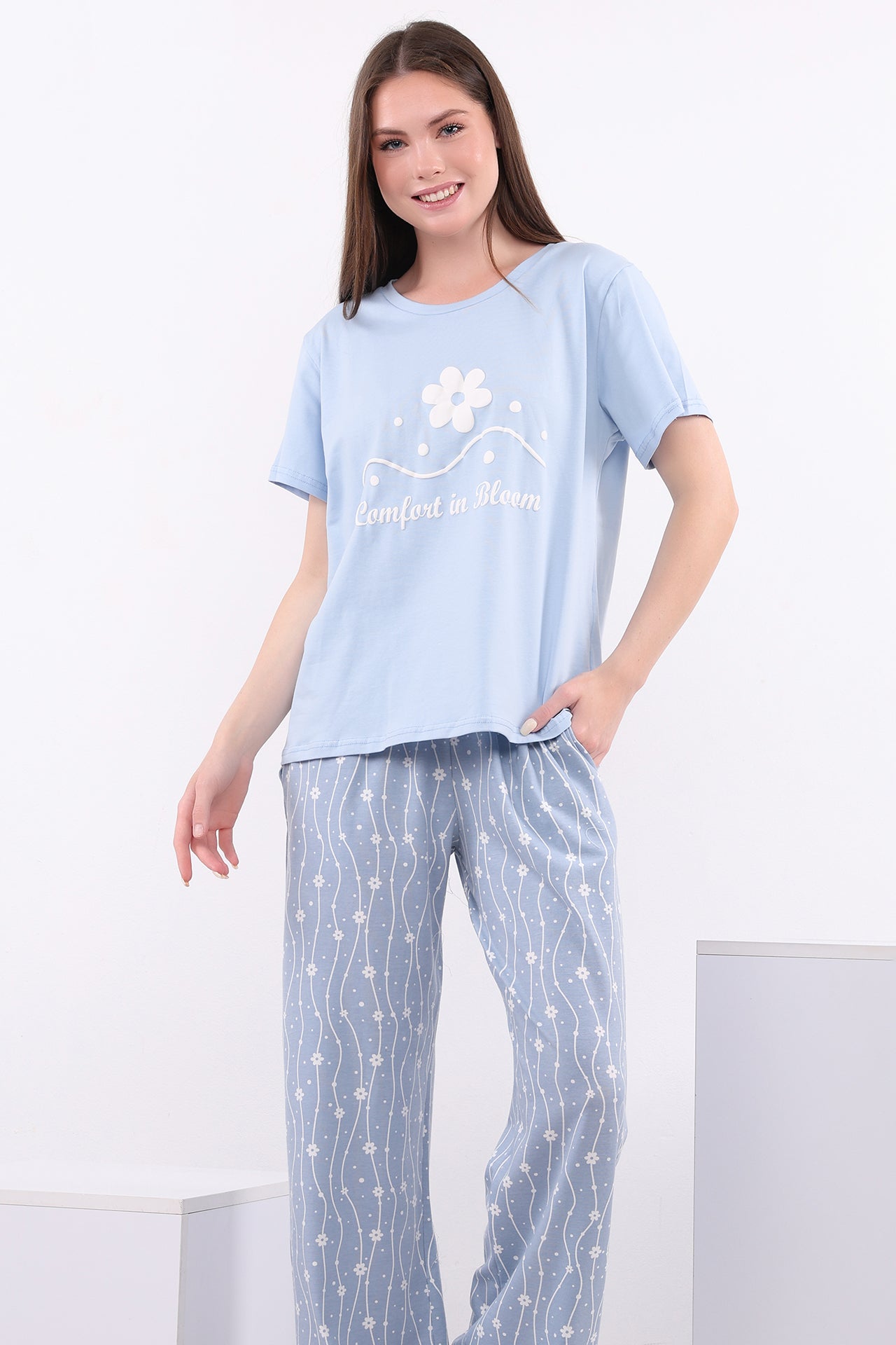 Comfort in Bloom Cotton Pajama